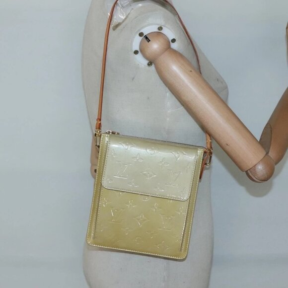 LOUIS VUITTON Monogram Vernis Motto Accessory Pouch Beige M91136 LV Auth ep9462 - Picture 3 of 16